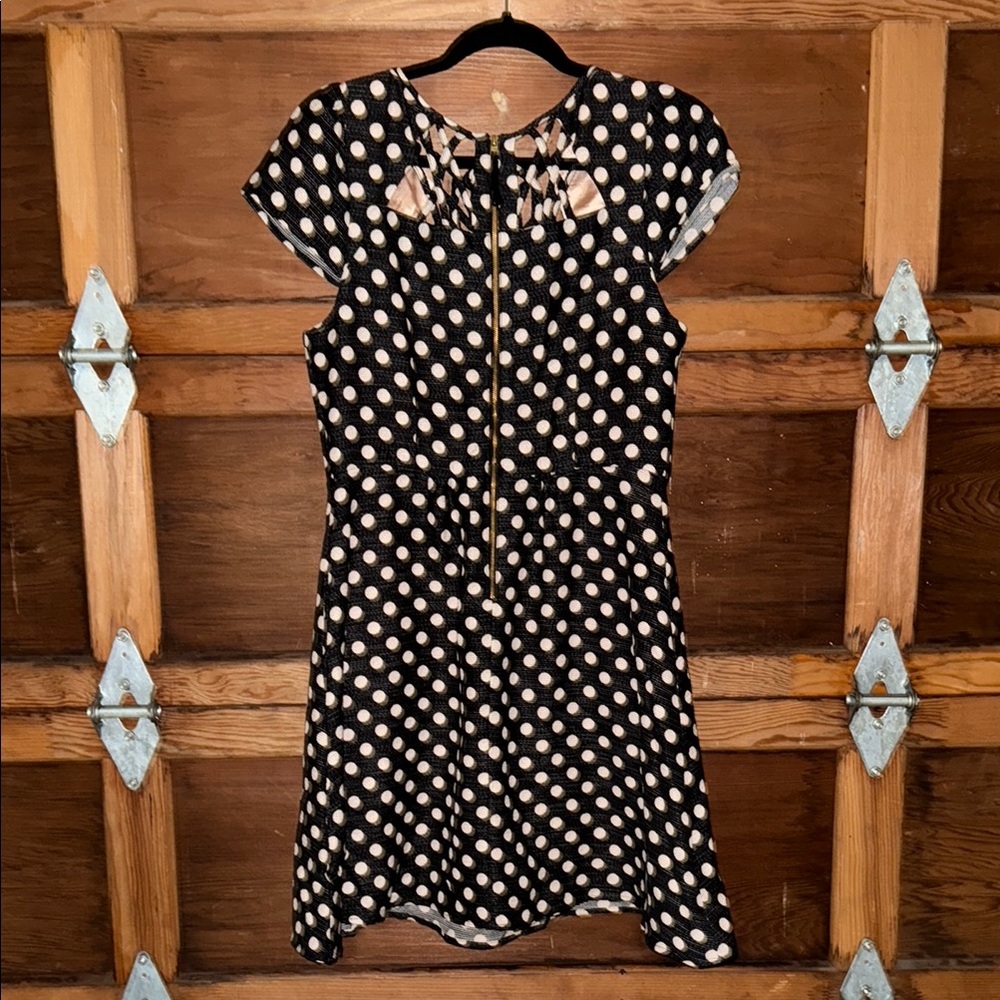 Maeve Black and White Flutter Sleeve A-Line Dress - Picture 6 of 6